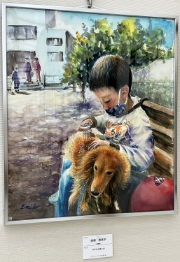 高橋恵美子　（愛媛）　のどかな孫と犬