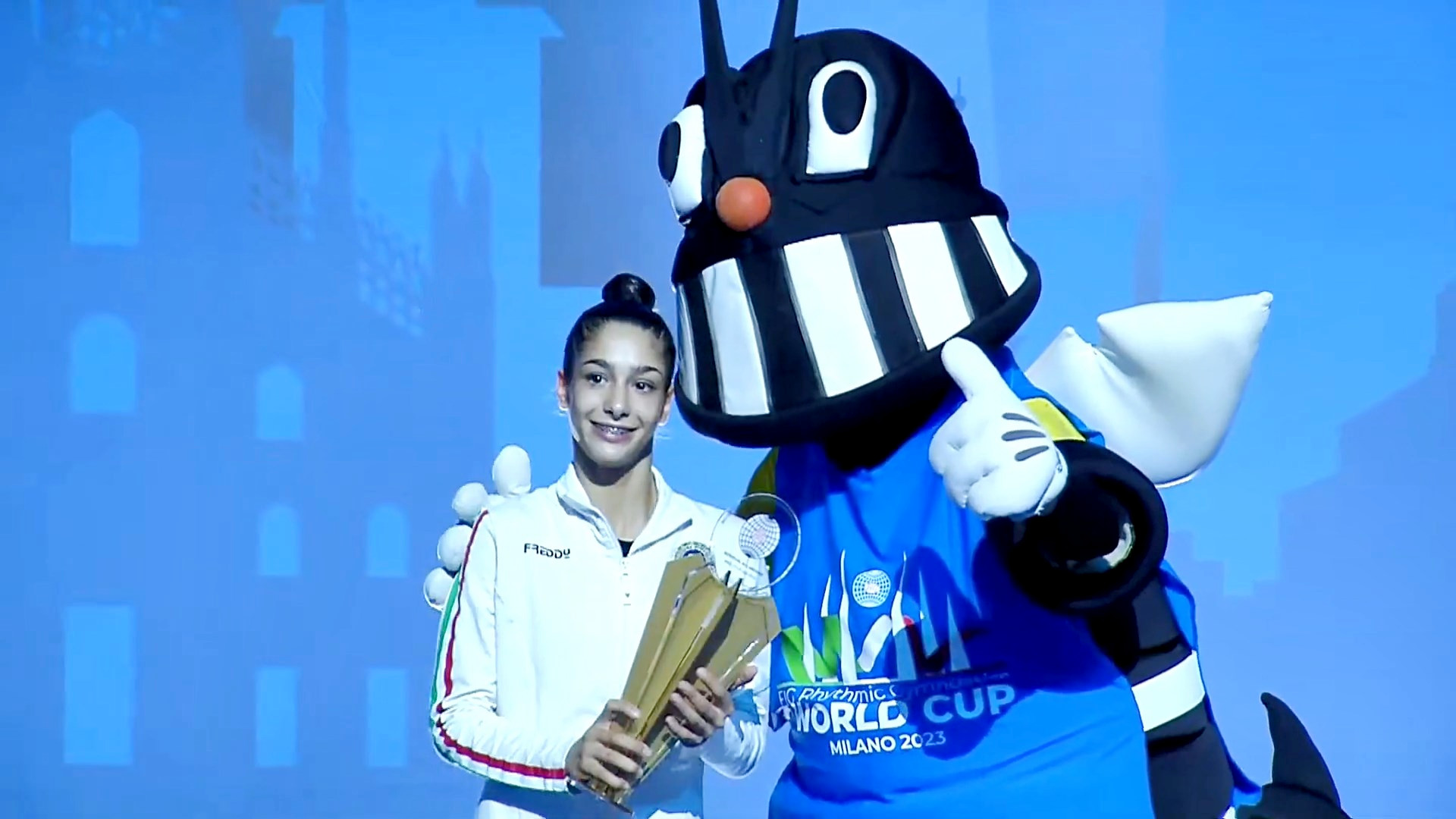 Sofia Raffaeli - Award Ceremony Individual All-Around Winner of the 2023 World Cup Series