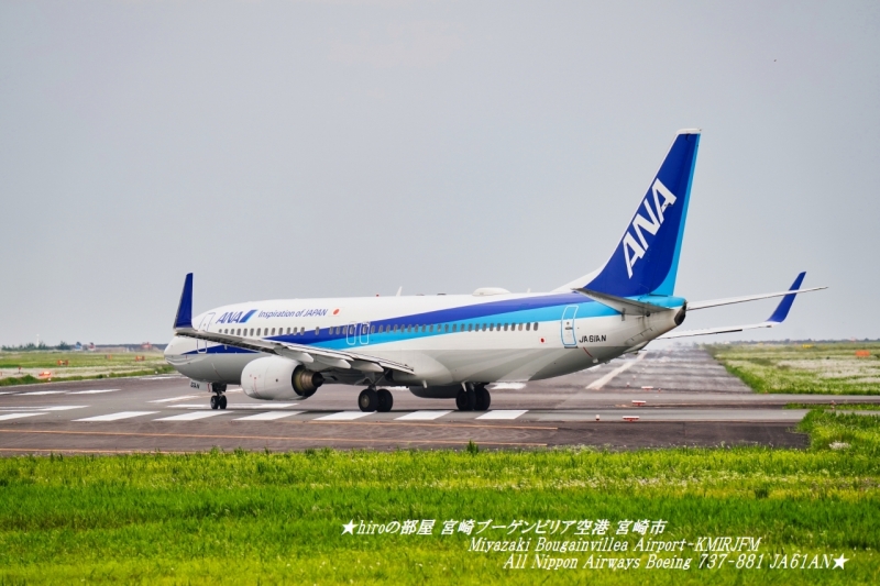 hiroの部屋 宮崎ブーゲンビリア空港 宮崎市 Miyazaki Bougainvillea Airport-KMIRJFM All Nippon Airways Boeing 737-881 JA61AN