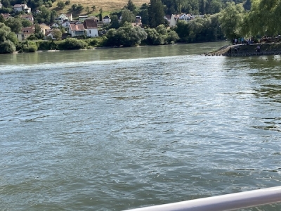 ドナウ川、イン川、イルツ川が合流する地点。